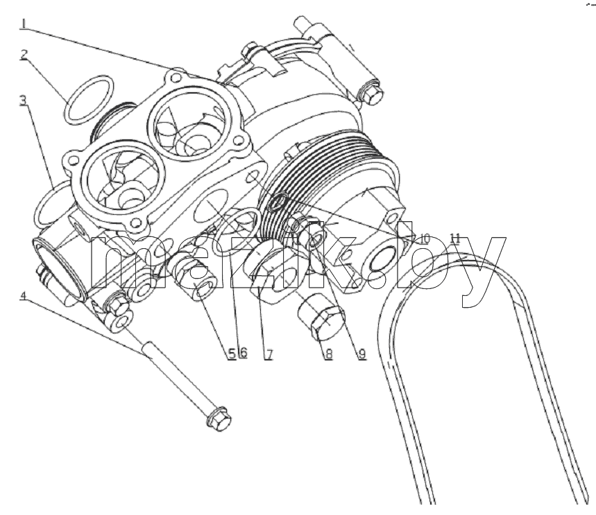 L4198-1307000 water pump assembly