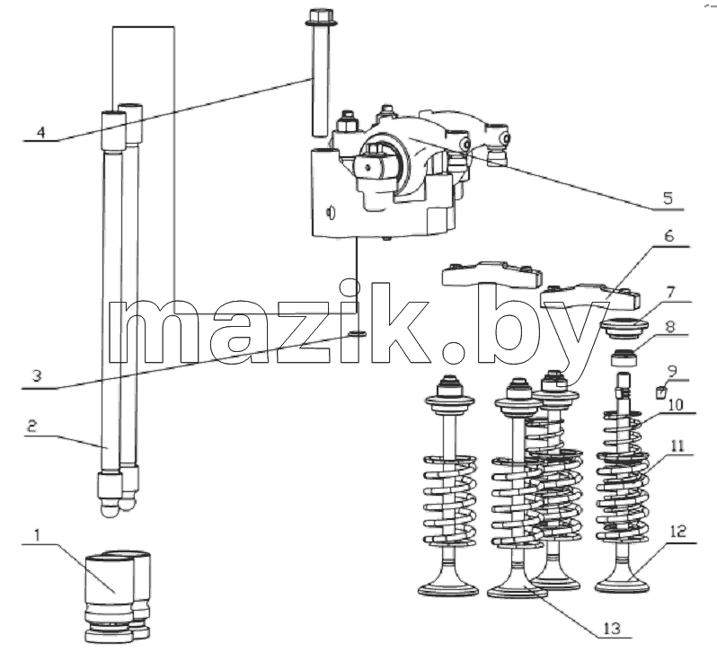 L3000-10070000 Valve tappet system