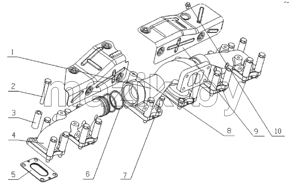 L3002-1008200 Exhaust manifold subassembly