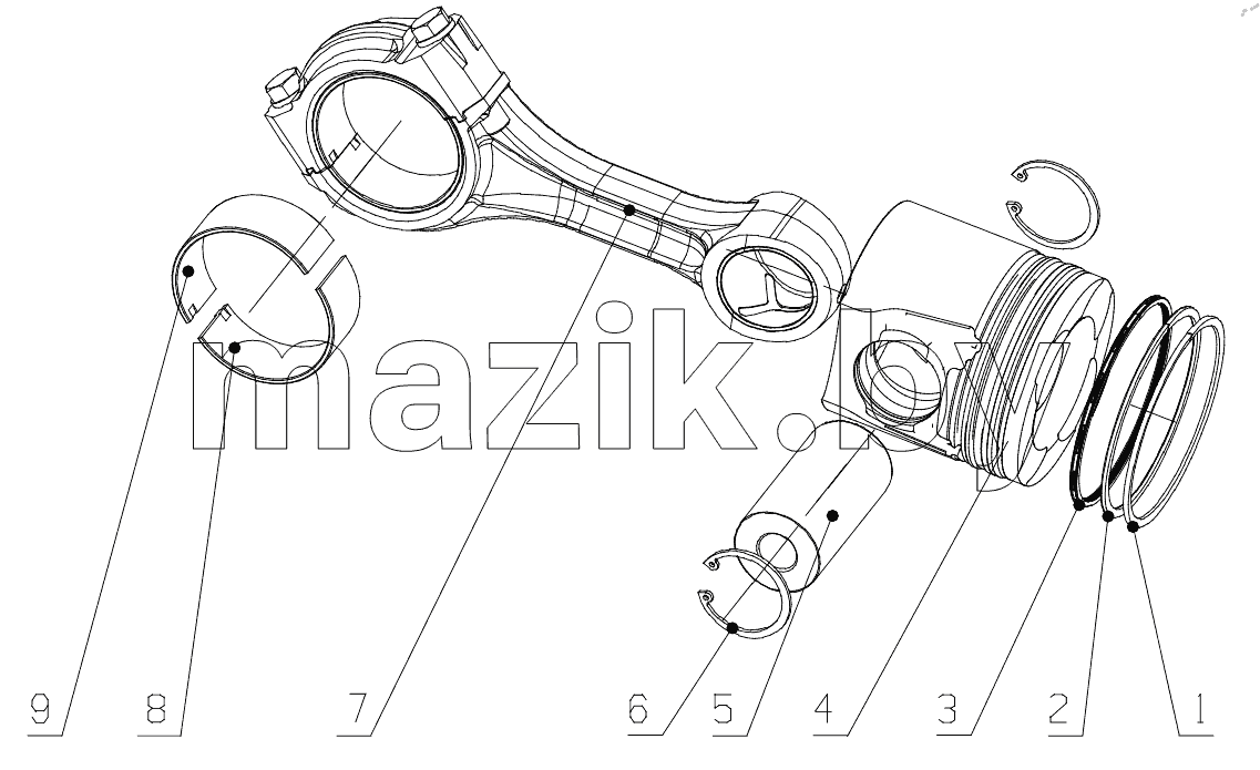  M3500-1004000/08 Piston connecting rod assembly