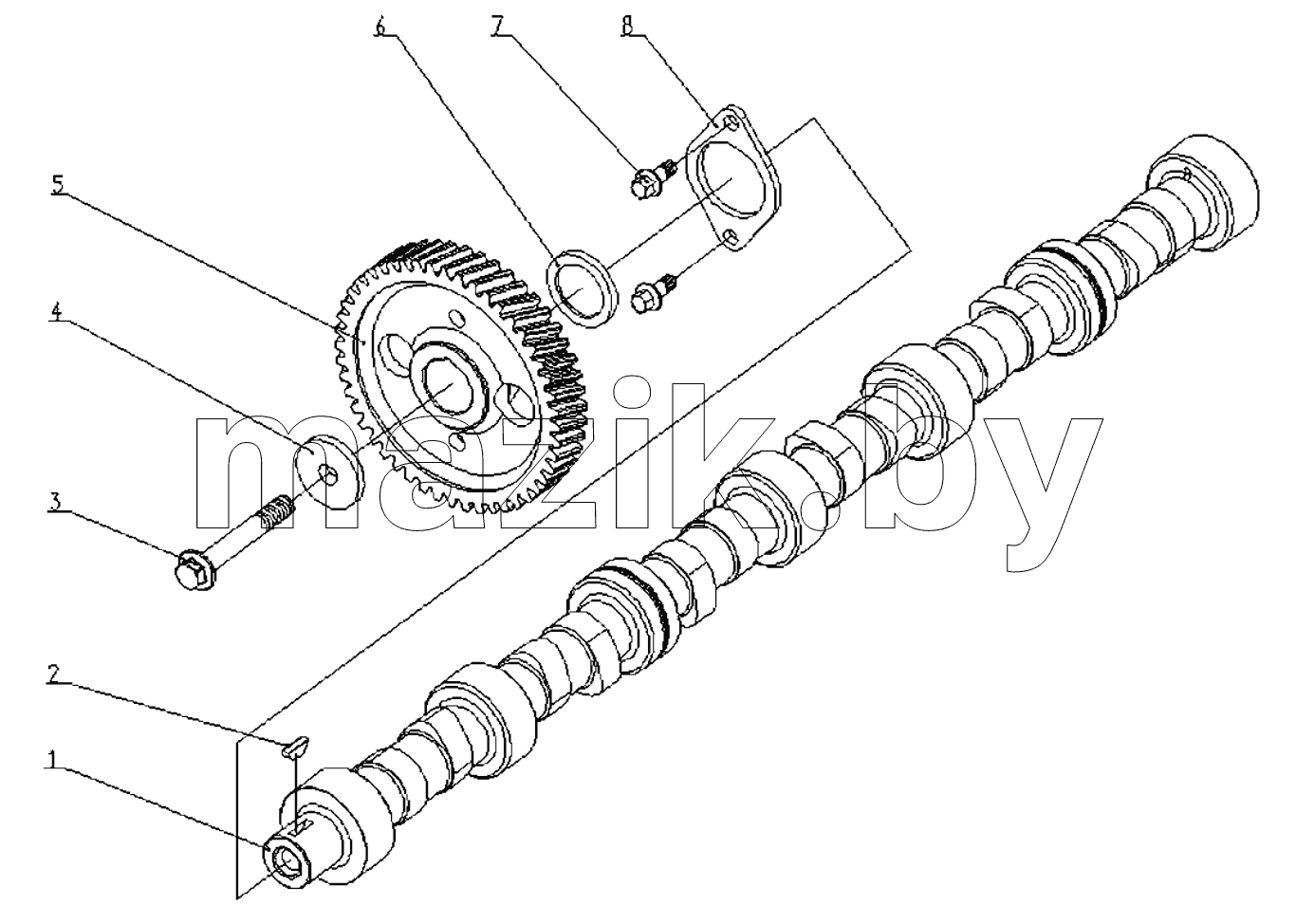  A6500-1006000 Camshaft assembly
