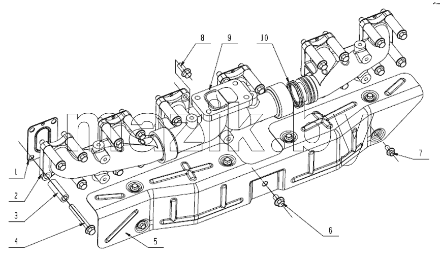J5600-1008200 Выпускной коллектор