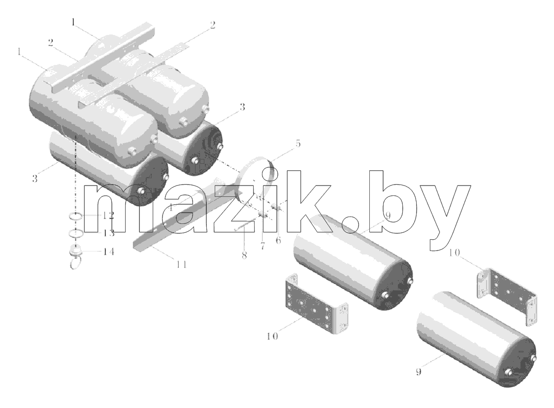 РА127-3513-03-М Монтаж резервного барабана