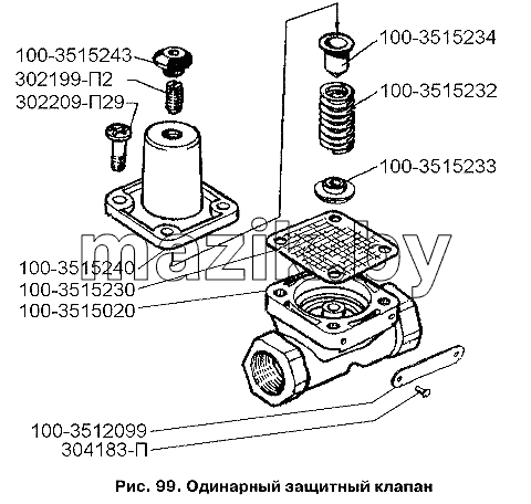 Одинарный защитный клапан