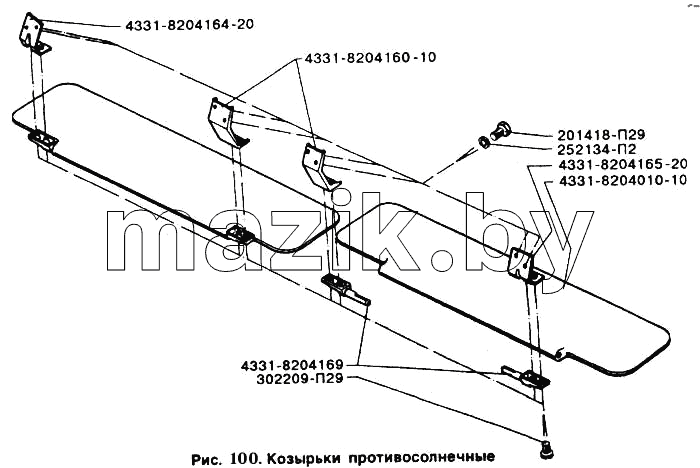 Козырьки противосолнечные