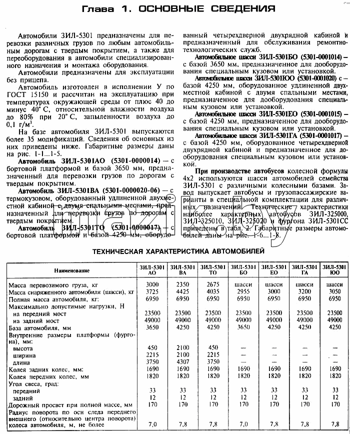 Основные сведения и техническая характеристика
