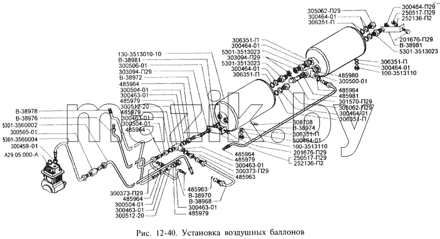 Установка воздушных баллонов