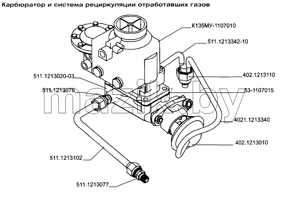 Карбюратор, система рециркуляции