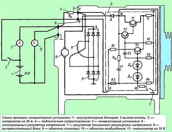 Схема подключения генератора МАЗ 2