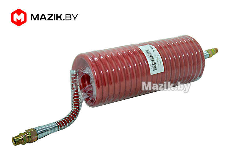 Шланг спиральный пневматический М16 (7,5м) красный, SORL